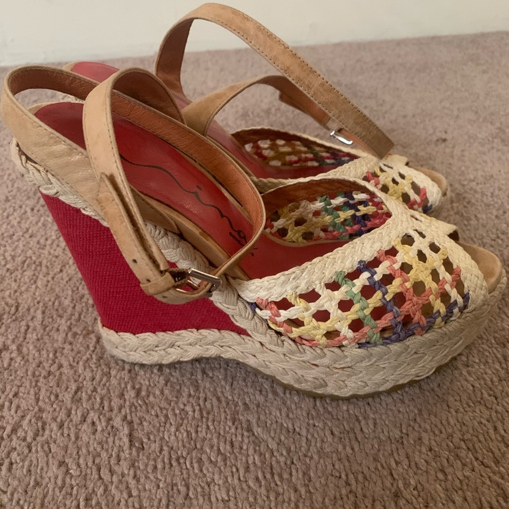 Multi Color Wedge Sandal